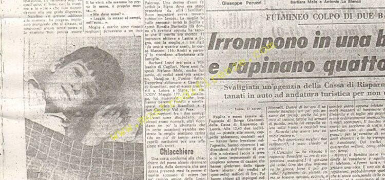 <b>23 Agosto 1968 Stampa: La Nazione – Trucidati un uomo e una donna con sei rivoltellate a Signa – Fermato per gravi indizi il marito dell’assassinata</b>