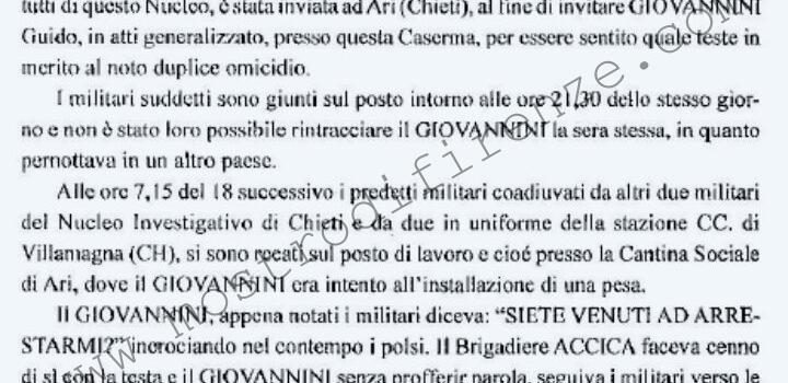 <b>19 Settembre 1974 Nota sull’arresto di Guido Giovannini</b>