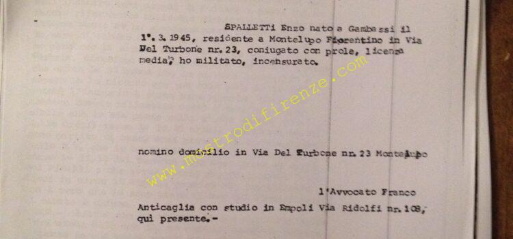 <b>15 Giugno 1981 Interrogatorio di Enzo Spalletti</b>
