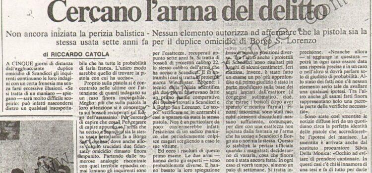 <b>11 Giugno 1981 Stampa: Paese Sera – Cercano l’arma del delitto</b>