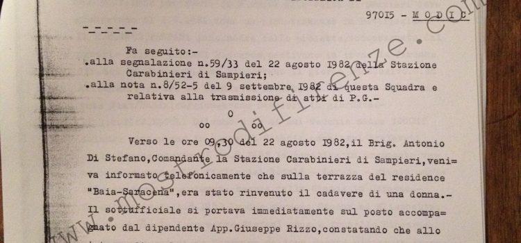 <b>16 Febbraio 1983 Rapporto giudiziario circa la morte di Elisabetta Ciabani</b>