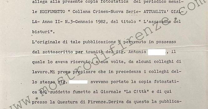 <b>5 Ottobre 1984 Lettera di Filastò a Vigna sul fumetto Attualità Gialla</b>