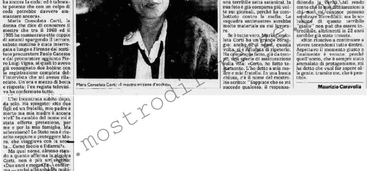 <b>12 Novembre 1990 Stampa: La Stampa – “Se parlo, il mostro uccide la mia famiglia”</b>