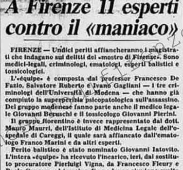 <b>17 Settembre 1985 Stampa: La Stampa – A Firenze 11 esperti contro il “maniaco”</b>