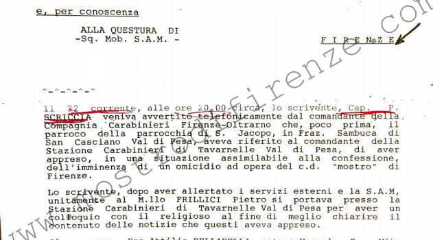 <b>23 Dicembre 1991 Annotazione di servizio sul parroco Attilio Belladelli</b>