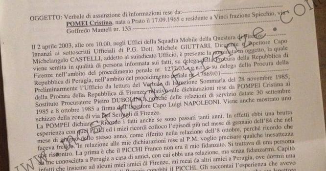 <b>2 Aprile 2003 Testimonianza di Cristina Pompei</b>