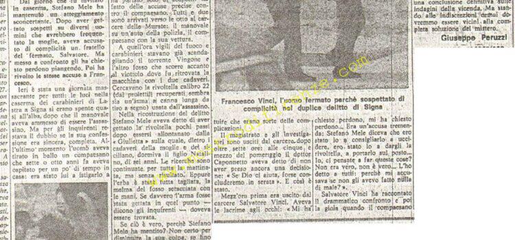 <b>25 Agosto 1968 Stampa: La Nazione – Arrestato il marito della donna assassinata con l’amante a Signa</b>
