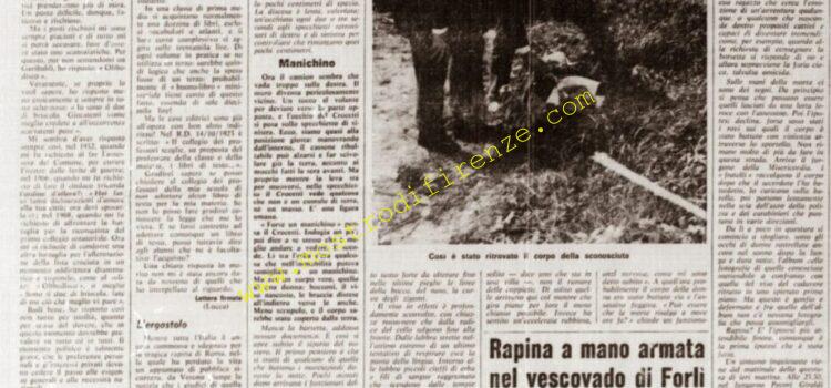 <b>23 Marzo 1972 Stampa: La Nazione – Donna strangolata a Firenze</b>