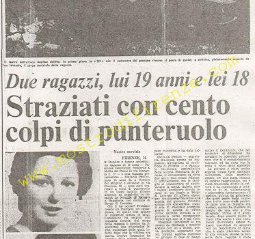 <b>16 Settembre 1974 Stampa: Paese Sera – Straziati con cento colpi di punteruolo</b>