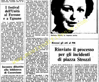 <b>5 Giugno 1976 Stampa: L’Unità – La stele firma una vendetta?</b>