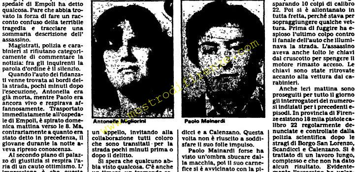 <b>22 Giugno 1982 Stampa: L’Unità – La polizia sulle piste del maniaco che uccide?</b>