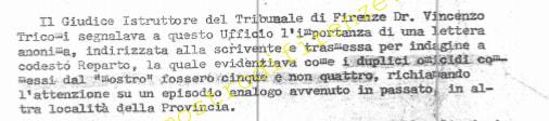 <b>20 Agosto 1982 Richiesta di invio della lettera anonima all’ufficio di Della Monica</b>