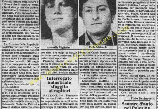 <b>22 Giugno 1982 Stampa: La Stampa – Firenze, caccia serrata al maniaco che uccide le coppie di fidanzati</b>