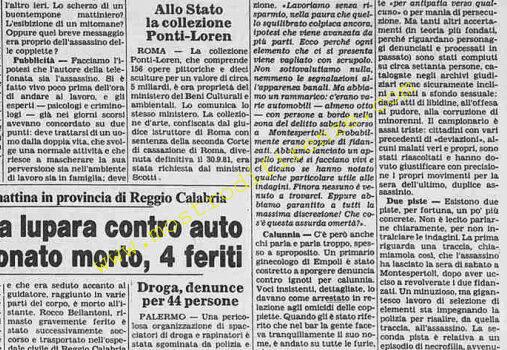 <b>26 Giugno 1982 Stampa: La Stampa – La psicosi del maniaco a Firenze. Ovunque la gente vede “sospetti”</b>