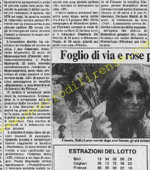 <b>21 Giugno 1982 Stampa: Stampa Sera – Giovani fidanzati massacrati sull’auto a colpi di pistola</b>