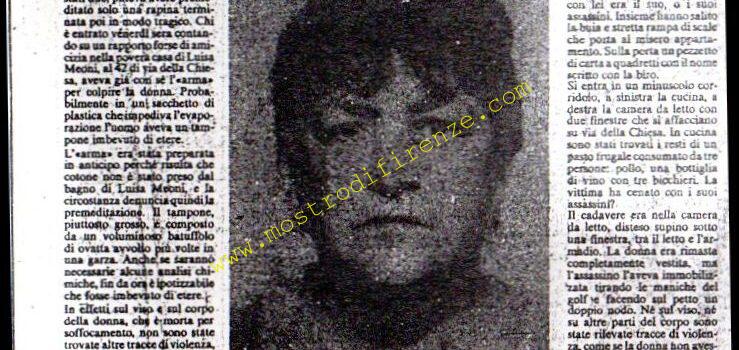 <b>14 Ottobre 1984 Stampa: La Nazione – Uccisa per poche lire dopo la cena con gli assassini</b>