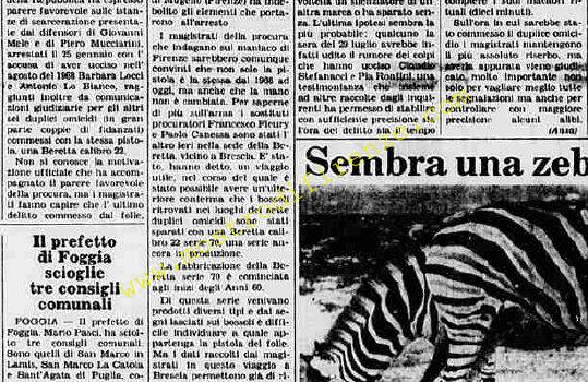 <b>11 Agosto 1984 Stampa: La Stampa – I giudici: libertà ai 2 indiziati per i delitti del folle di Firenze</b