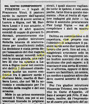 <b>14 Settembre 1983 Stampa: La Stampa – Firenze, qualcuno conosce il maniaco</b>