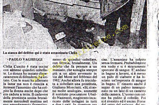 <b>15 Dicembre 1983 Stampa: La Repubblica – Un uomo di mezza età l’assassino dell’ex infermiera Un’agenda con molti nomi</b>