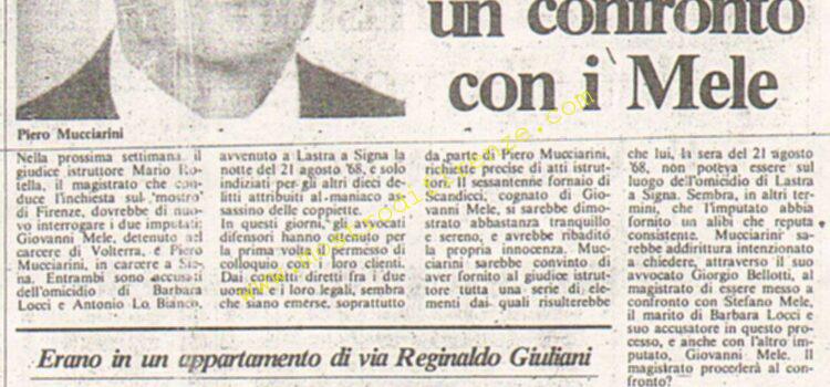 <b>1 Aprile 1984 Stampa: La Città – Mucciarini vuol chiedere un confronto con i Mele</b>