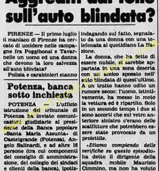 <b>10 Agosto 1984 Stampa: La Stampa – Aggrediti dal folle sull’auto blindata?</b>
