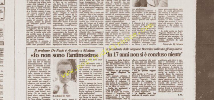 <b>12 Settembre 1985 Stampa: La Città – Per la prima volta ha scelto le sue vittime – E’ l’arma bianca il simbolo del mostro – Lei, l’amante e il marito come 17 anni fa</b>
