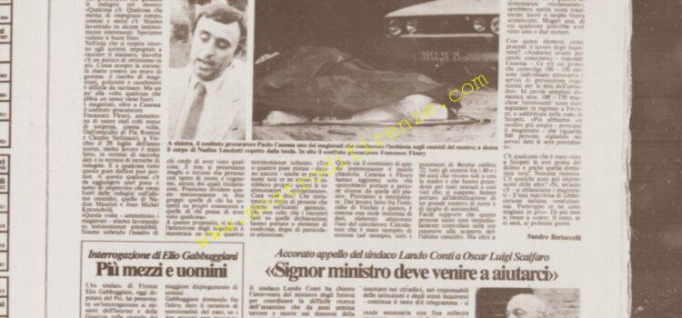 <b>13 Settembre 1985 Stampa: La Città – 150 nomi da controllare – Jean poteva salvarsi – Quindici minuti ed era già lontanissimo</b>