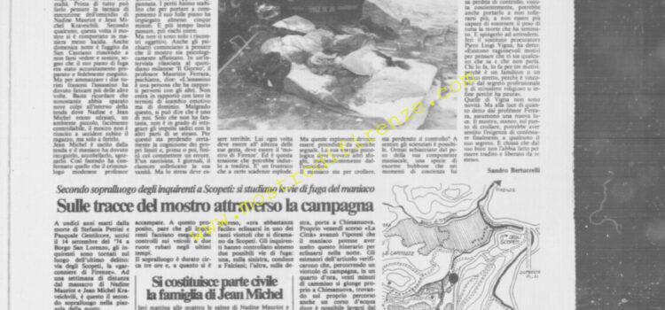 <b>16 Settembre 1985 Stampa: La Città – Ormai sta per tradirsi – Sulle tracce del mostro attraverso la campagna</b>