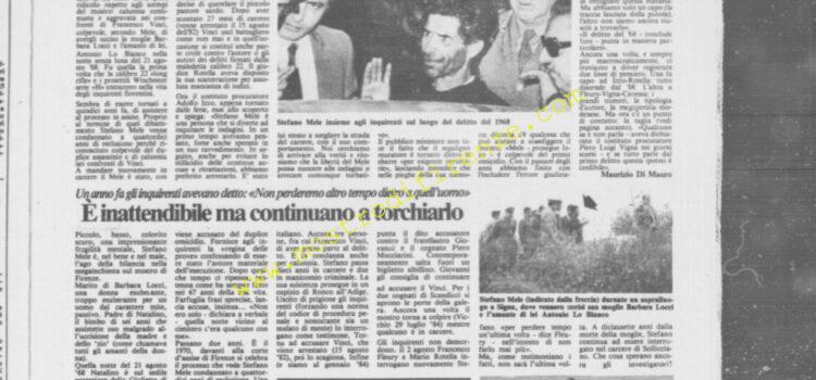 <b>19 Settembre 1985 Stampa: La Città – Da accusatore ad accusato – E’ inattendibile ma continuano a torchiarlo</b>