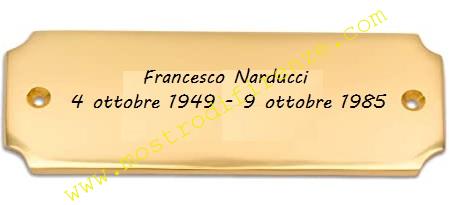 <b>14 Ottobre 1985 La targhetta sulla bara di Francesco Narducci</b>