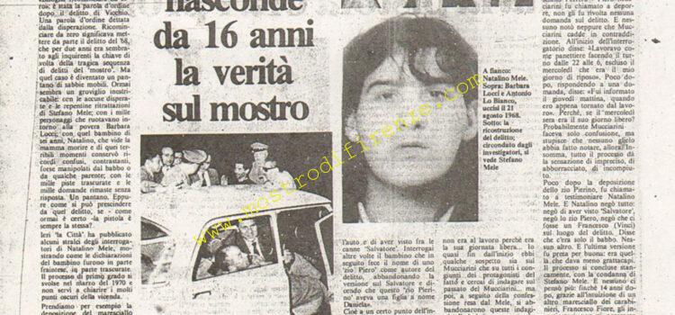 <b>23 Agosto 1984 Stampa: La Città – Un processo guazzabuglio nasconde da 16 anni la verità sul mostro</b>