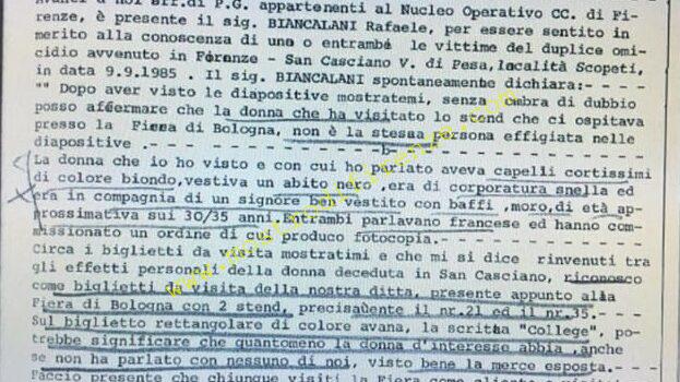<b>11 Settembre 1985 Testimonianza di Raffaele Biancalani</b>