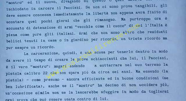 <b>18 Novembre 1991 Terza lettera dell’Anonimo Fiorentino</b>