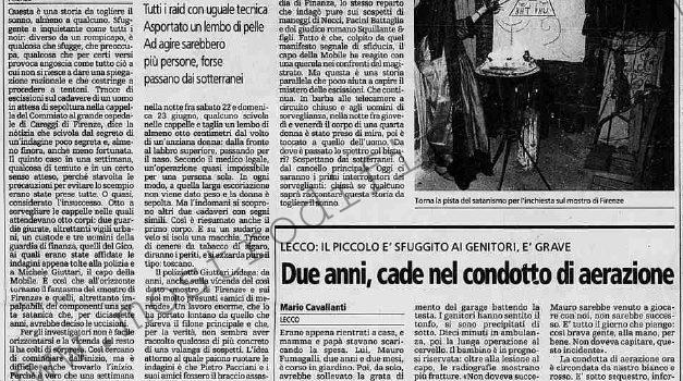 <b>1 Luglio 2002 Stampa: La Stampa – Il giallo dei cinque sfregi a Firenze</b>