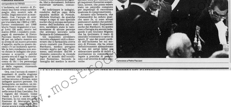 <b>22 Gennaio 2004 Stampa: La Stampa – Mostro di Firenze. Quattro indagati</b>