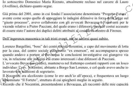 <b>30 Maggio 2005 Testimonianza e consegna del memoriale di Domenico Maria Rizzuto</b>