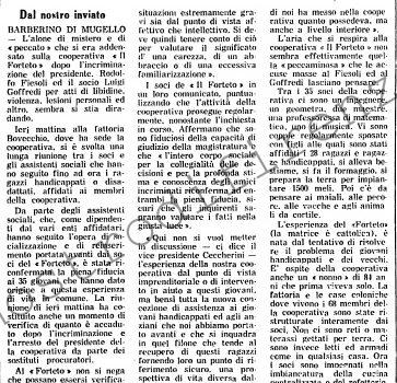<b>3 Dicembre 1978 Stampa: L’Unità – I soci della Coop “Il Forteto” difendono la loro esperienza</b>