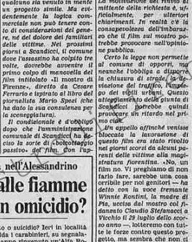 <b>18 Novembre 1985 Stampa: Stampa Sera – Mostro di Firenze faranno un film? – Una taglia di 500 milioni</b>