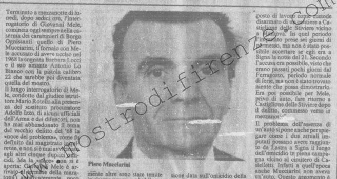 <b>22 Febbraio 1984 Stampa: La Nazione – Dopo Giovanni Mele si riprova con Mucciarini</b>