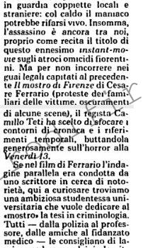 <b>14 Agosto 1986 Stampa: L’Unità – Sbatti il mostro in prima visione</b>