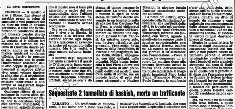 <b>12 Aprile 1987 Stampa: Corriere della Sera – A Firenze torna la paura: riappare il mostro</b>