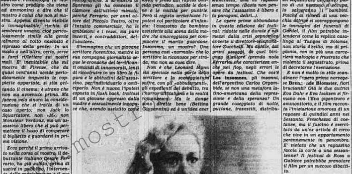 <b>23 Marzo 1986 Stampa: La Stampa – Mostro di Firenze a schermo buio</b>