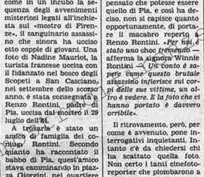 <b>26 Novembre 1986 Stampa: La Stampa – Il mistero di una foto scattata dal maniaco</b>
