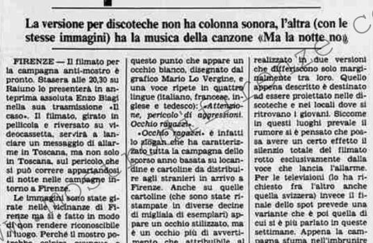<b>12 Maggio 1987 Stampa: La Stampa – Due spot anti mostro</b>