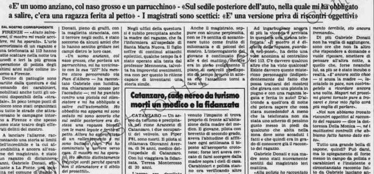 <b>19 Agosto 1987 Stampa: La Stampa – “Ho visto il mostro di Firenze”</b>