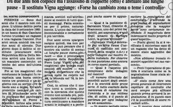 <b>23 Aprile 1987 Stampa: La Stampa – “Prenderemo il mostro”</b>