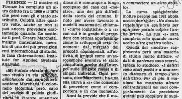 <b>31 Luglio 1987 Stampa: La Stampa – Un matematico studia il mostro</b>
