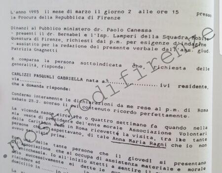 <b>2 Marzo 1995 Testimonianza di Gabriella Carlizzi</b>