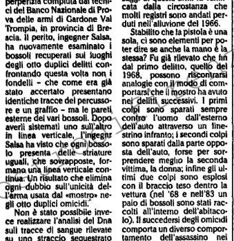 <b>8 Luglio 1988 Stampa: L’Unità – Sempre la stessa arma Il mostro di Firenze ha lasciato la firma</b>