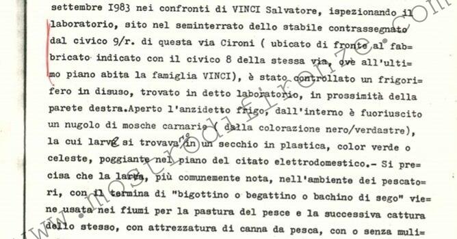 <b>9 Ottobre 1986 Relazione di servizio di Salvatore Congiu perquisizione Salvatore Vinci</b>